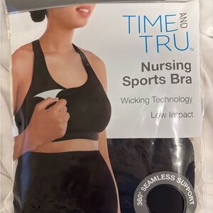 Time and Tru Seamless Black Nursing Sports Bra